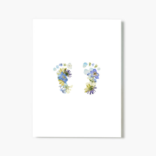 Baby Blooms Soft Sky Pressed Floral Print