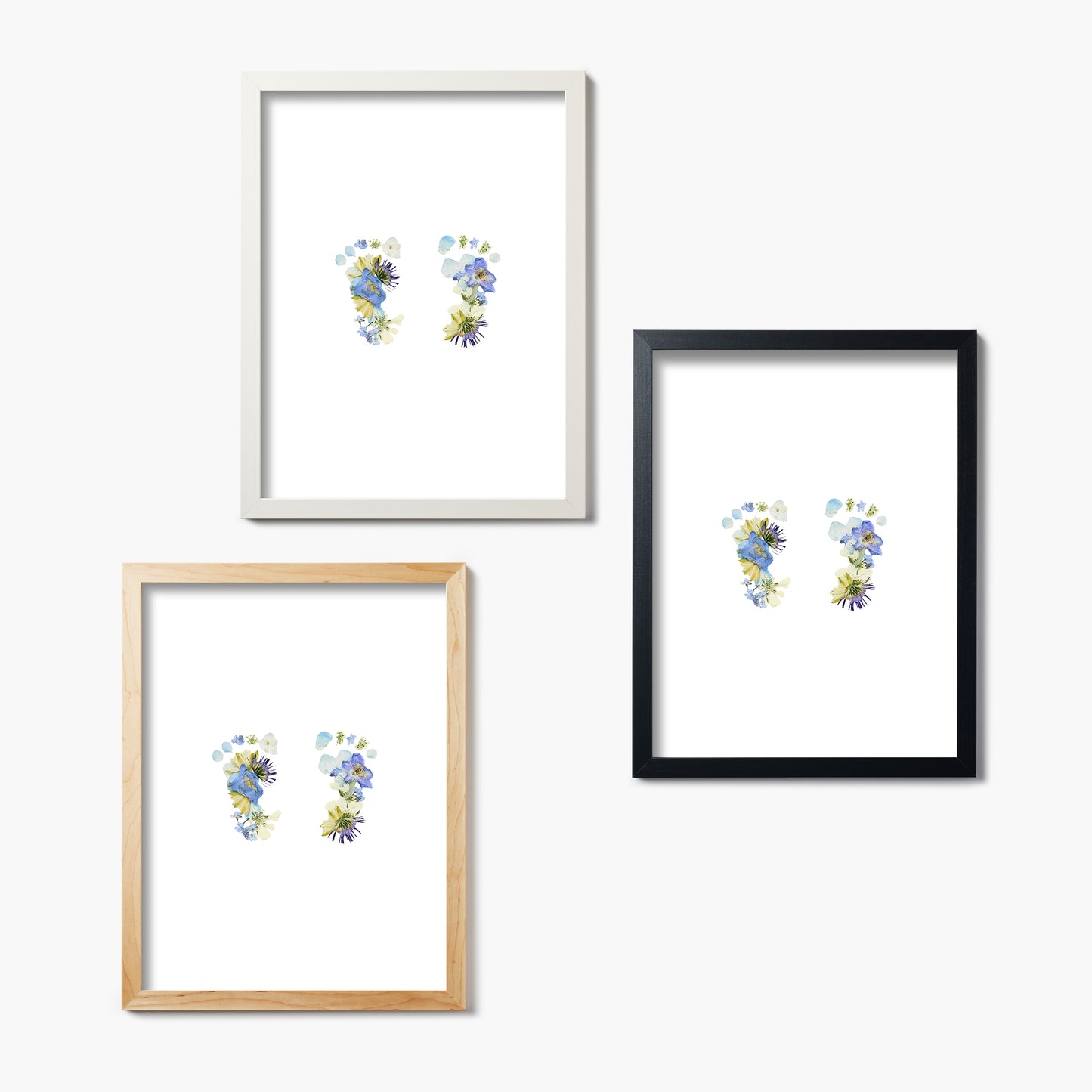 Baby Blooms Soft Sky Pressed Floral Print