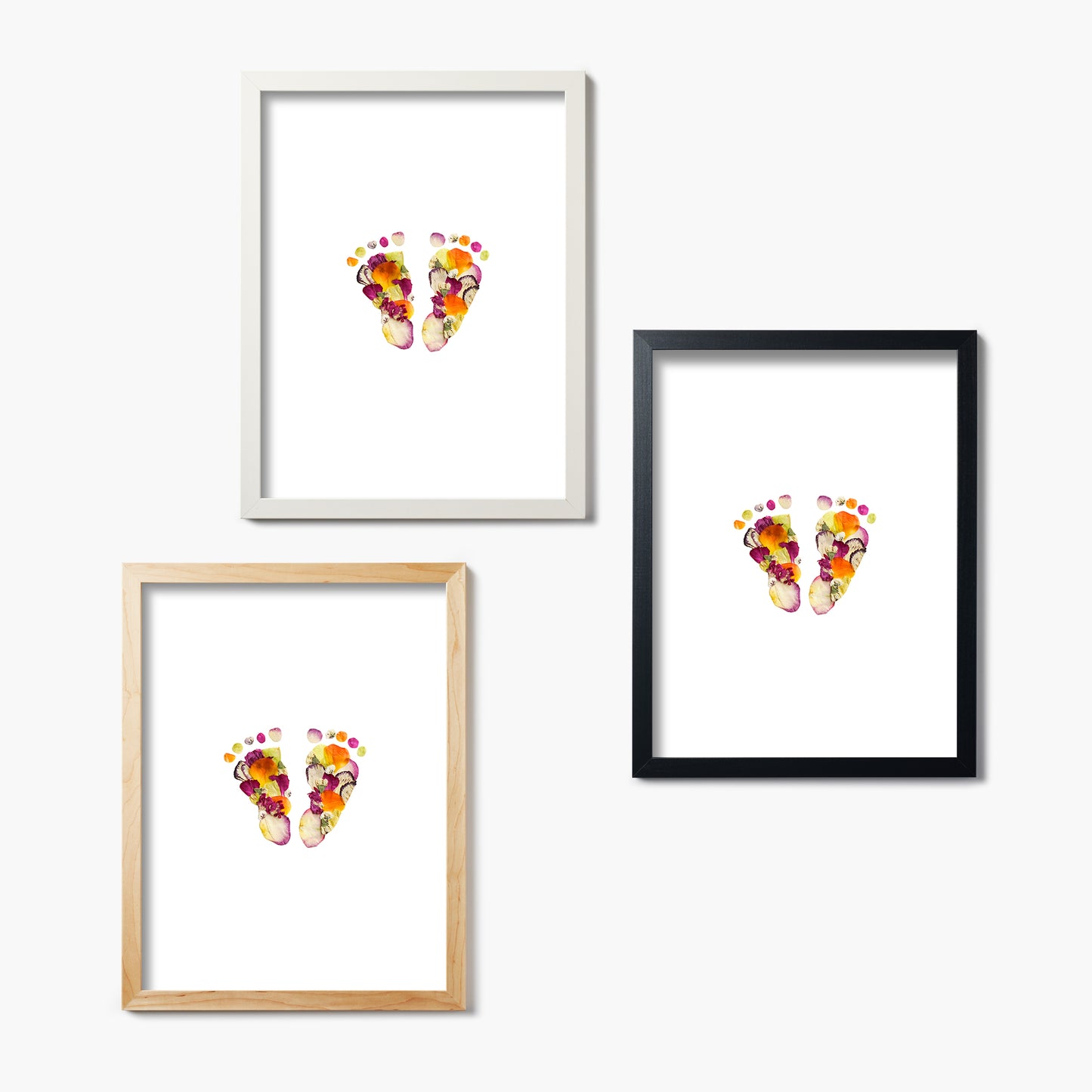 Baby Blooms Sunset Pressed Floral Print