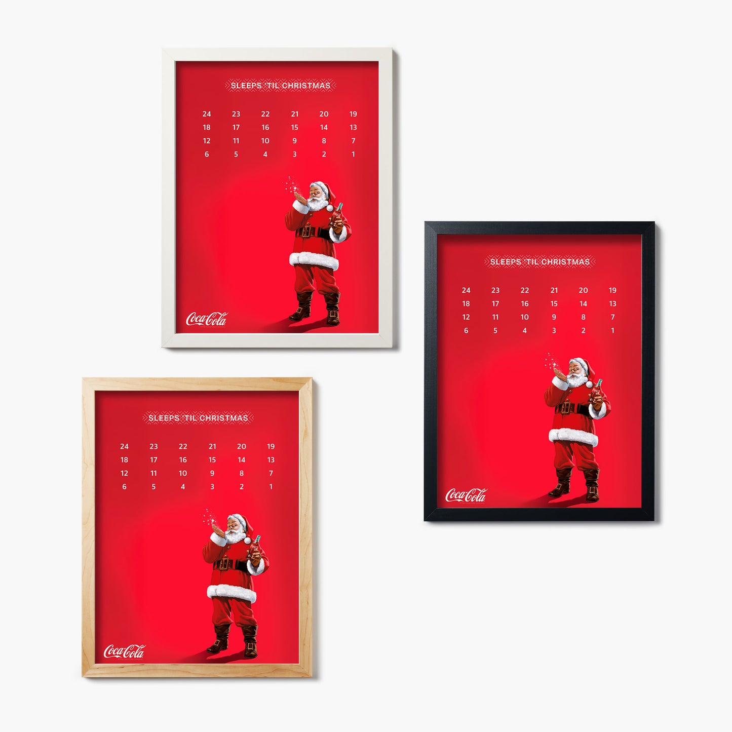 Coca Cola Sleeps Til Christmas Modern Santa