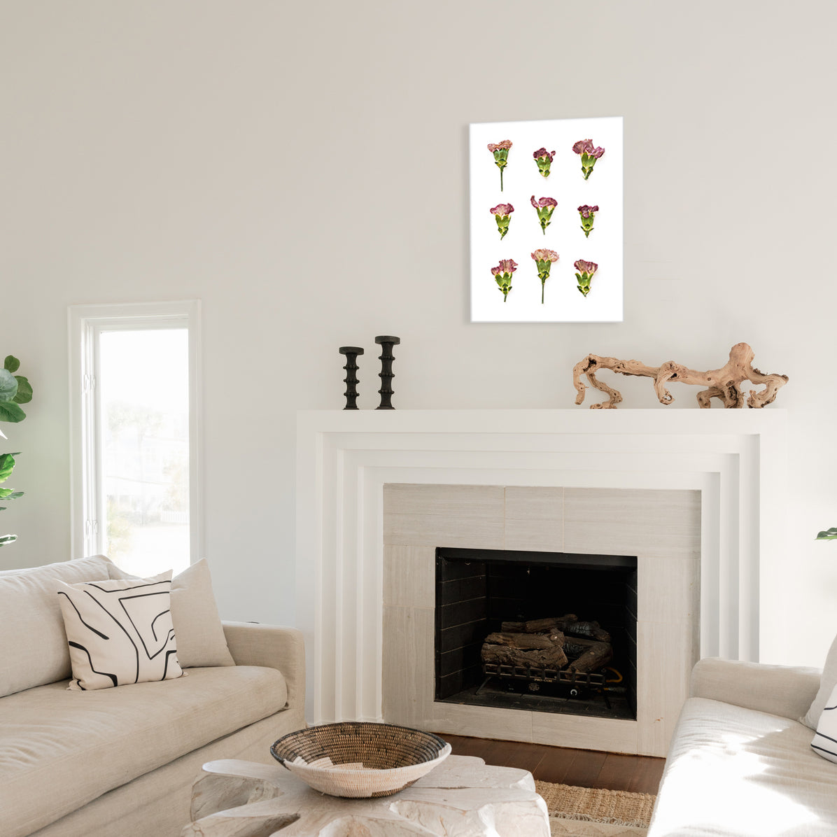 January Carnation No. 2 Pressed Floral Print