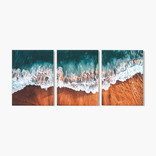 Teal Tides Triptych