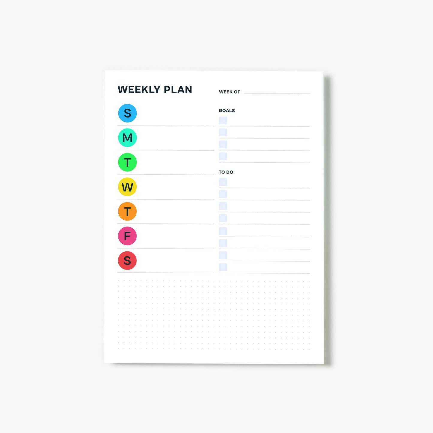 Subway Style Weekly Planner Writeboard
