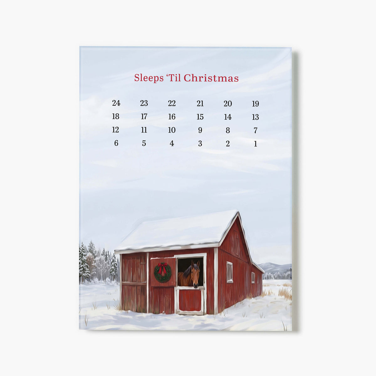 Winter Stable Sleeps Til Christmas