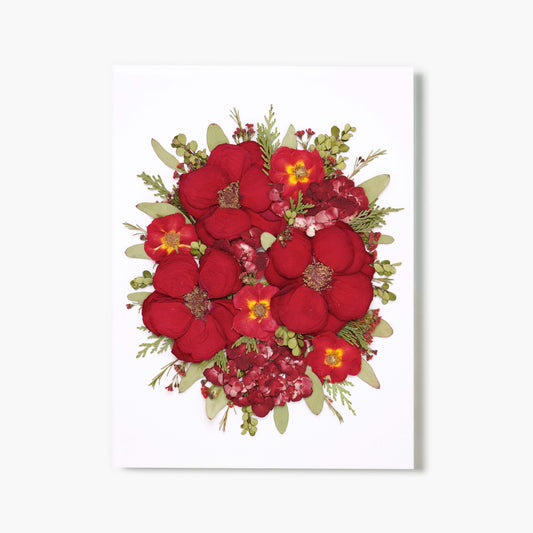 Wrapped In Red Pressed Floral Print