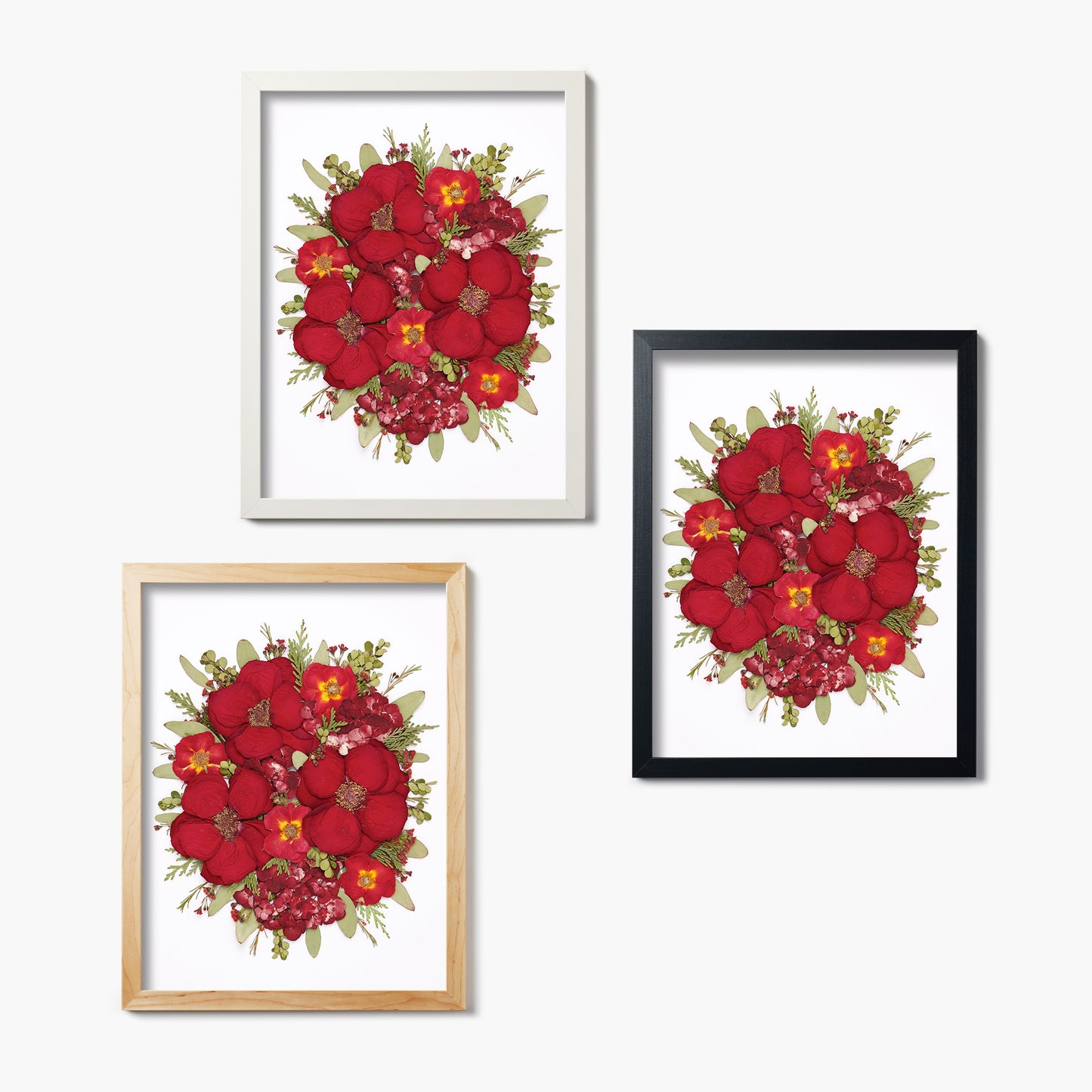 Wrapped In Red Pressed Floral Print