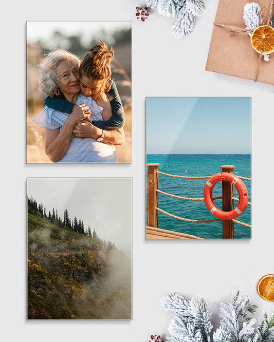 3 Large Glass Prints Bundle