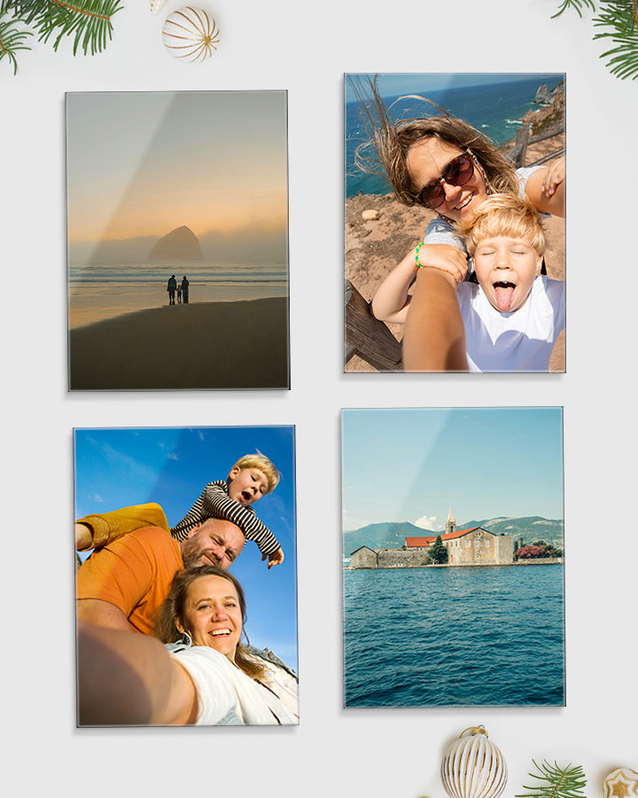 4 Large Glass Prints Bundle