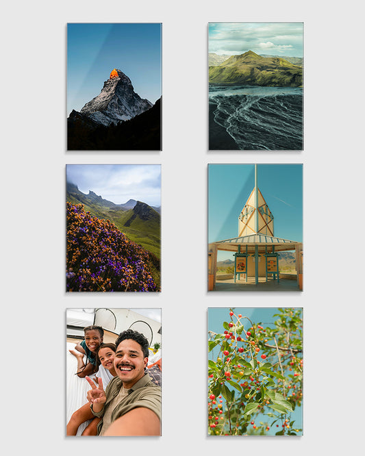 6 Small Glass Prints Bundle